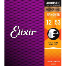 Elixir民謠吉他弦 NANOWEB 1253 正版公司貨 持久音色, 詳見包裝, 1個