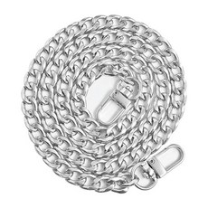 HON 온gliang 지갑 체인 스트랩 체인 핸드백용 교체 백 어깨 및 크로스바디 스러운 톤의 견고한 금속 브레이드 명품 디자인 유럽풍 고품격 실버-140cm, 실버-140cm(55.5인치)