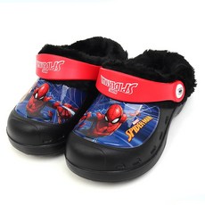 MARVEL漫威 蜘蛛俠冬季保暖毛皮拖鞋兒童冬鞋幼兒拖鞋男童冬季涼鞋