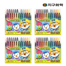 지구화학 뽀로로 미니 색연필 샤프식, 24색, 4세트