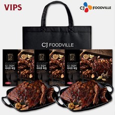 [VIPS] 빕스 시그니처 선물세트 3호 (왕갈비폭립 3개), 640g