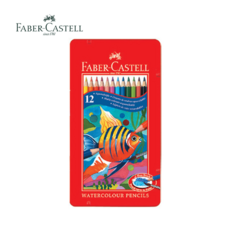 파버카스텔 수채색 연필 틴 케이스, 12색, 1개