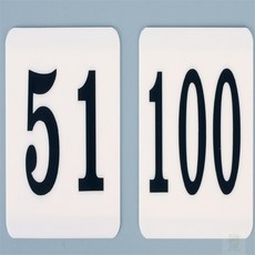 요이찌 숫자1개 사각 100mm 아크릴 번호판 51~100 숫자문패, 75