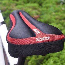 라코비 충격흡수 전립선 보호 자전거 안장 커버, 1개, 레드