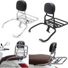 베스파 등받이 랙 캐리어 발판 브라켓 리어 프리마베라 프론트 몽땅 블랙 접이식 선반 (무등받이)