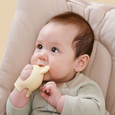 아띠래빗 국내생산 안심 유아 토끼 치발기케이스 포함 3colors, 투명