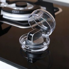 가스레인지레버 인덕션 하이라이트 가스손잡이 커버 스위치 보호 덮개 마개, 화이트(투명), 1개