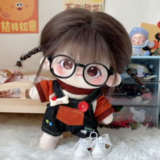 티니숲속 20cm 솜인형 옷 주머니 멜빵바지 맨투맨 벌꿀운동화 세트, 1개, 오렌지