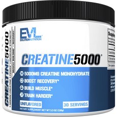EVLUTIONNUTRITION 肌酸 5000 原味, 1個
