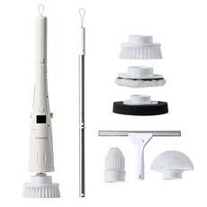 홈리아 무선 욕실청소기 + 아쿠아스핀 브러시 6종 세트, 화이트, HA-SP90