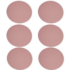 PDETVEO 음료용 10.2cm 4인치 원형 컵받침 6개 따뜻한 음료와 차가운 음료 방수 표면이 있는 미끄럼 방지 테이블 프로텍터 블랙 262847, 핑크