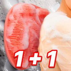 필모어 초간단 부착식 셀프 등밀이 매트 만능 바디 세척, 1세트, 파우더핑크, 2개입