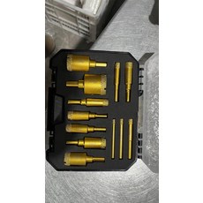 타일 대리석 믹 석재 타공기 세트, 골드 플라스틱 세트