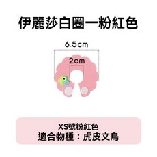 鸚鵡伊麗莎白圈 防啃咬 防止啄羽項圈, 升級款虎皮文鳥伊麗莎白圈粉色, 1個