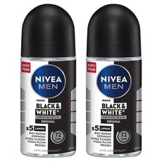 니베아 Nivea MEN 48h 맨 블랙앤화이트 데오드란트, 2개, 50ml