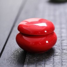 현관 미니 소금단지 재물운 항아리, 1개, 레드