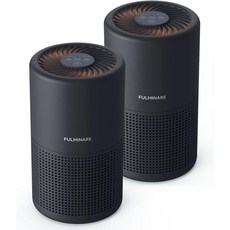 FULMINARE 침실용 공기 청정기 H13 HEPA 공기 필터 클리너 LED 조명 타이밍 설정 3가지 팬 속도 가정 흡연기용 스마트 휴대용 공기 청정기 99.97%