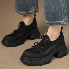 POMTOR 여성 로퍼 키높이 운동화 슬립온 키높이 스니커즈 여성 운동화