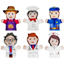 오누원 손가락인형 직업 6종 역할놀이 이야기놀이 교구, 1세트, 1개