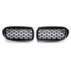 a pair car front 신장 그릴 다이아몬드 그릴 for bmw 3 series gt f34 gran turismo 328i 330i 335i 340i 2012-2019, 광택 블랙, 2. 색깔: 광택 블랙