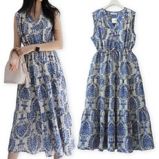 메리앤유 여름휴가용 랩스타일 나시원피스 휴양지 비치웨어