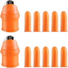 호이마켓 마늘 까는 반지 골무, 주황, 2세트