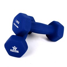 에코요기 네오프렌 논슬립 아령 _2개1세트 ( 1kg 1.5kg 2kg 3kg 4kg 5kg), 1세트, 블루 1.5kg x 2개