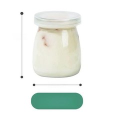 유리 뚜껑 포함 과일 요거트 컵 베이킹 용기, 1개, 100ml(6 개)