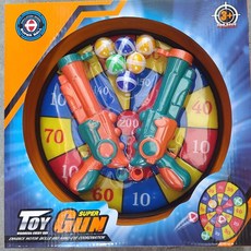 喜得玩具 兒童魔鬼氈飛鏢遊戲 靶槍, 1個