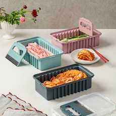 혼시티 김치통 밀폐용기 반찬통 김치자르미 컷팅기 커팅기 3000ML, 핑크, 1개
