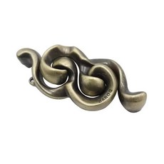 지혜의고리 감옥 퍼즐 고리 도금 게임 브레인 골든 자물쇠 퀘스트 두뇌, 1개, 피코크블루 마법 잠금 즐거움, 1피스