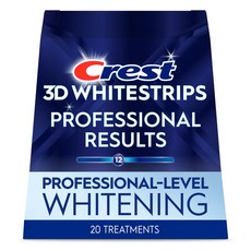 크레스트 3D치아 미백 키트 Crest 3D Whitestrips Professional Bright Levels 12 20트리트먼트 40ct, 1개, 17g