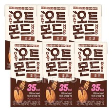 롯데칠성 오트몬드 저당 초코, 190ml, 6개