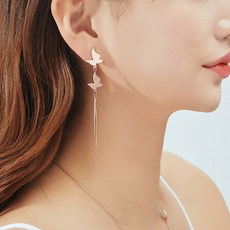 NOID-B 鋼製蝴蝶造型鍊條耳環