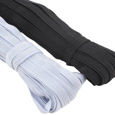 고탄력 납작 바지 고무밴드 허리 고무줄 8mm-20m 대용량, 1개, 화이트