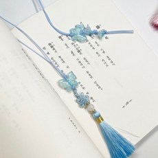 전통 나비 노리개 끈갈피 9종 핸드메이드 책갈피, 1개, 하늘색