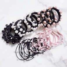 NOID-B 珍珠裝飾髮圈 20入