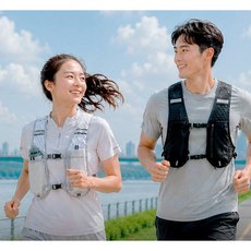 초경량 러닝조끼 러닝백 마라톤조끼 2color, 1개, 블랙