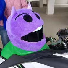 크리스마스 오토바이 헬멧 커버 남녀공용 야외 풀 페이스 보호 커버 할로윈 모자 사이클링 선물 장식, purple cover