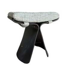 스툴 리본 체어 나비의자 버터플라이 우드, 1개, 블랙 쿠션 포함