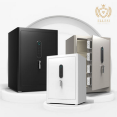 엘르시 가정용 지문인식 터치 개인 소형 금고 ELS-N600, 화이트