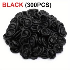 100/300개 멀티컬러 일회용 라텍스 손가락 보호대 롤드 엣지 미용 헤어드레싱 마사지 타투 도구 214544, Black-300PCS