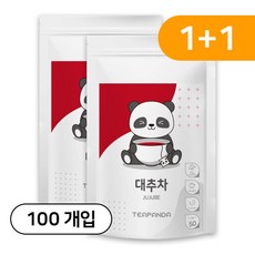 티판다 국산 대추차 친환경 삼각티백, 3개, 100개입, 1g