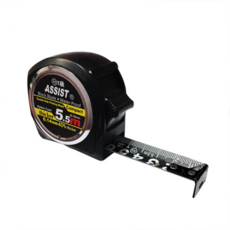 장가네공구 어시스트 양면블랙줄자 5.5M 25MM 자석 82B-5525 검정색, 1개, 82B-5525(일반)