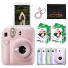 인스탁스 미니 12 인스턴트 카메라 라일락 퍼플, Bl om Pink, Compact, Camera only, 1개
