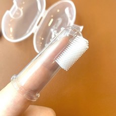 강아지 고양이 양치 치아관리 실리콘 손가락 칫솔 케이스포함, 1개, 상세페이지 참조