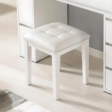 퍼니아트 엣지 화장대 의자 스툴, 화이트, 1개