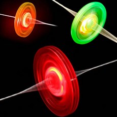 불빛 팽이 줄 실 LED 씽씽이 옛날 추억의 장난감 손팽이 어린이집 유치원 답례품 선물, 2-3. 레드_중형