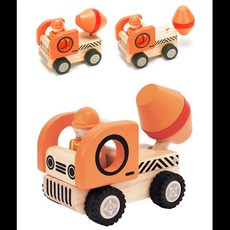 원목 레미콘 트럭 모형 피규어 장난감 toy 선물용, 1개
