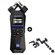 H1essential 핸디녹음기 *정품마운트포함* 줌 [정품] ZOOM 레코더 32bit H1E, Black, H1 essential